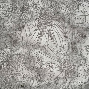 Alfombras Polipropileno HEAT-SET + Poliéster Alfombra dibujos textura flor gris 140x200