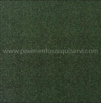 Caucho Hueco LOSETA DE CAUCHO 50x50cm.  |  40mm  | TACO DE APOYO | DENSIDAD STANDARD  |  Verde
