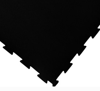 Caucho Homogéneo Negro Puzzle 1x1-2,0cm
