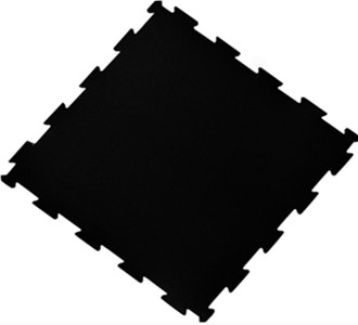 Caucho Homogéneo Negro Puzzle 1x1-2,0cm
