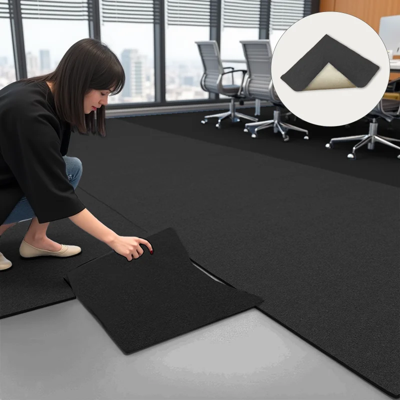 Moqueta Adhesiva Negra | Reutilizable | Ecológica | Bricolaje