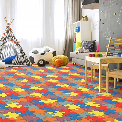 Suelo Vinilico Sinstasol Ninos Bingo Puzzle Arquifloor Vinyl