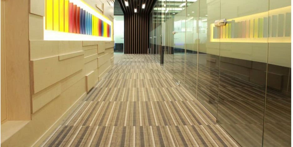 oficina suelo moqueta vinilica collecion accents loom+ pavimentos arquiservi