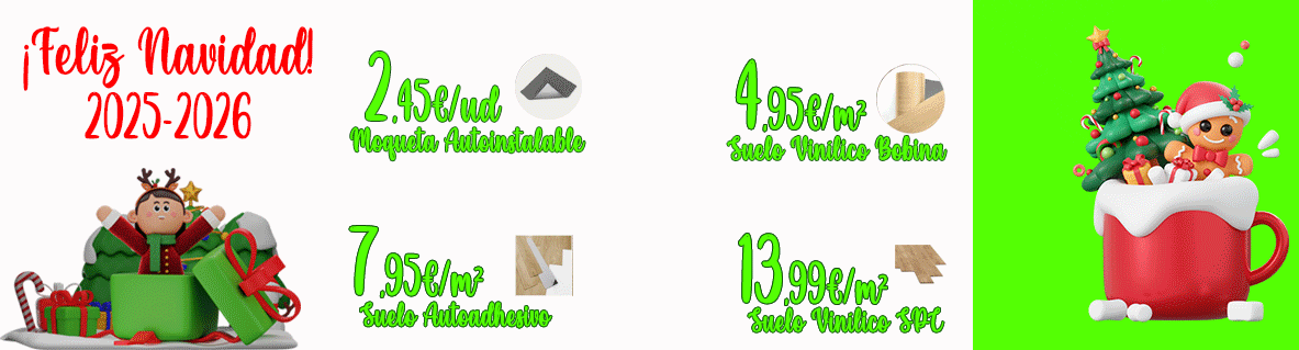 Oferta Navidad 2025: suelos laminados AC5 7mm a 7,99€/m², AC5 8mm a 9,35€/m², 15,45€/m² AC5 10mm, AC5 12mm a 14,99€/m² resistentes a la humedad, tarima vinílica desde 14,30€/m²