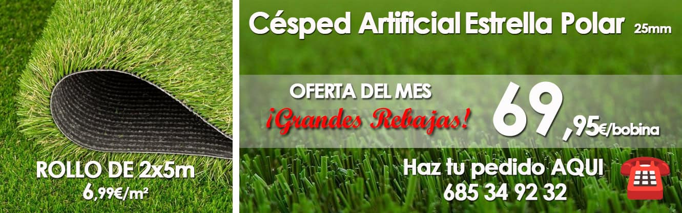 6,99€m Cesped Artificial Oferta. ✅ Solo durante Septiembre del 1 al 30 ✅ El mejor precio en Cesped artificial de 25mm de espesor.